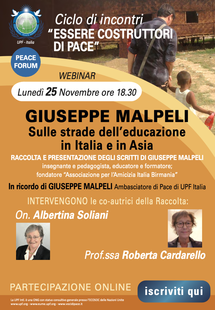 Giuseppe Malpeli - Sulle strade dell’educazione in Italia e in Asia